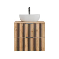 Bad Waschplatz Tribune 60cm |  Aufsatzbecken | Schwarz - Wot