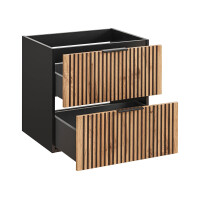 Bad Waschplatz Tribune 60cm |  Aufsatzbecken | Schwarz - Wot