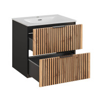 Bad Set 2-teilig TRIBUNE 60cm | Einbaubecken weiß | Bl