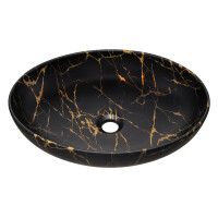 Bad Set 6-teilig TRIBUNE 80cm | Becken black | Schwarz - Wot