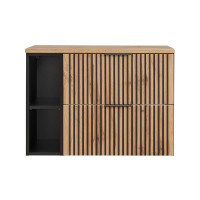 Bad Set 5-teilig TRIBUNE 80cm | Regal Becken blk | Black- Wo