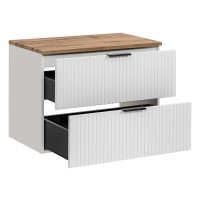Badezimmer Waschplatz Blanchette 80cm | zum Unterbau | wei&s