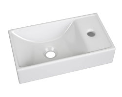 Badezimmer Waschplatz Blanchette 40cm | Raumsparend mit Becken | weiß