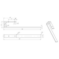 Handtuchhalter Bath-O-Line 380mm 1-armig | schwarz matt 4