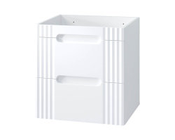 Badezimmer Set 3-teilig Frasciati 60cm | Aufsatzbecken | weiß-eiche