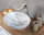 Badezimmer Set 3-teilig Frasciati 60cm | Aufsatzbecken | weiß-eiche