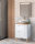 Badezimmer Set 2-teilig Frasciati 60cm | Aufsatzbecken | weiß-eiche