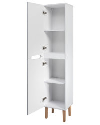 Badezimmer Set 3-teilig Frasciati 80cm | Aufsatzbecken | weiß-eiche