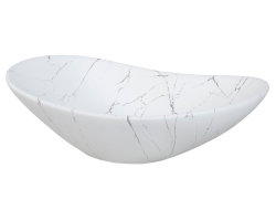 Aufsatz-Waschbecken 61cm marmoriert | Keramik Schale |...