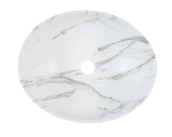 Aufsatz-Waschbecken 40cm marmoriert | Keramik Schale |...