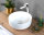 Aufsatz-Waschbecken 36x36cm rund | Schale Keramik | weiß