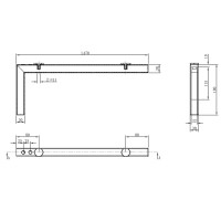 Qualitäts Waschtischkonsole Bath-O-Line | 470mm | schwa