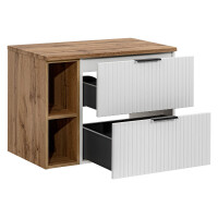 Badezimmer Set 2-teilig Blanchette 80cm | Becken & Regal