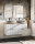 Badezimmer Set 2-teilig Blanchette 120cm | Keramikbecken | weiß-eiche