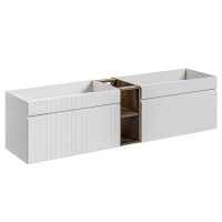 Badezimmer VITTAVLA 180cm Set 3-tlg. | Aufsatzbecken blau | 