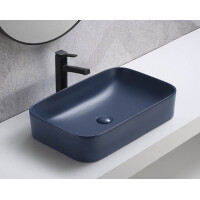 Badezimmer VITTAVLA 180cm Set 3-tlg. | Aufsatzbecken blau | 