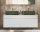 Badezimmer VITTAVLA 120cm Set 3-tlg. | Aufsatzbecken grün | matt-weiß