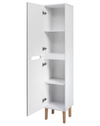 Badezimmer Set 4-teilig Frasciati 100cm | Aufsatzbecken | weiß-eiche