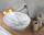 Badezimmer Set 4-teilig Frasciati 120cm | Aufsatzbecken | weiß-eiche