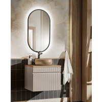 Badezimmer KARATA 60cm Set 2-tlg. | mit Aufsatzbecken | kaschmir grey