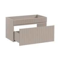 Badezimmer KARATA 100cm Set 3-tlg. | mit Aufsatzbecken | kaschmir grey