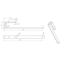 Handtuchhalter Bath-O-Line 380mm 1-armig | chrom 2 Stk. 5