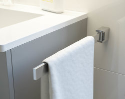 Qualitäts Handtuchhalter Bath-O-Line | schwenkbar einarmig Paar | chrom
