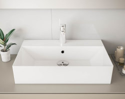 Aufsatz-Waschbecken Bath-O-Line 60 x 42cm | Keramik | weiß