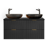 Bad Doppelwaschplatz Blackened 120cm | 2 gallery