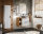 Badezimmer Waschplatz Blanchette 120cm | 2x Aufsatzbecken | weiß-eiche