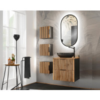 Bad Set 5-teilig TRIBUNE 60cm | Becken black | Schwarz -...