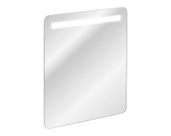 Badezimmer Spiegel 60 x 70cm | mit integrierter LED-Beleuchtung | randlos