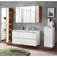 Bad Doppel-Waschplatz CAPRI 120cm | zum Unterbau | wei&szlig