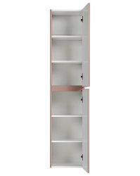 Badezimmer Hochschrank ROSINA | 2-türig 160cm hoch | rosé weiß