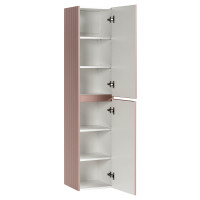 Badezimmer Hochschrank ROSINA | 2-türig 160cm hoch | rosé weiß