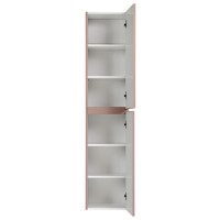 Badezimmer Hochschrank ROSINA | 2-türig 160cm hoch | rosé weiß