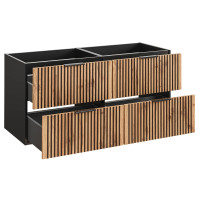 Bad Waschplatz Tribune 120cm | OBP bk Unterbau | Schwarz...