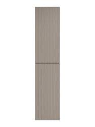 Badezimmer Hochschrank KARATA | 2-türig 160cm hoch | kaschmir grey