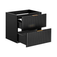 Badezimmer Waschplatz Blackened 60cm | Becken black matt | s