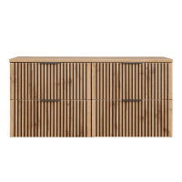 DoppelWaschplatz Tribune 120cm | 2 Becken bkmatt | Black - W