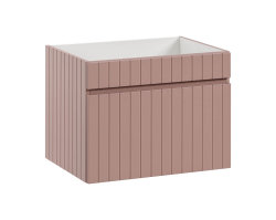 Badezimmer Waschplatz ROSINA 80cm | zum Unterbau inkl. Oberplatte & Regal | rosé-weiß