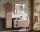 Badezimmer Waschplatz ROSINA 100cm | mit marmoriertem Aufsatzbecken | rosé-weiß