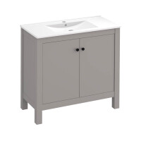 Badezimmer Stand-Waschplatz DUNWICH 80cm | mit Einbaubecken 