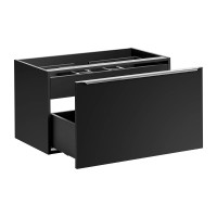 Badezimmer NOIRETTE 160cm Set 3-tlg | Aufsatzbecken | schwar