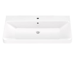 Badezimmer Waschplatz GRANARO 100cm hängend | mit Einbaubecken | weiß