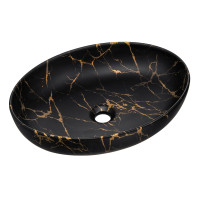 Aufsatz-Waschbecken 61cm marmoriert | Keramik Schale | schwa