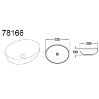 Aufsatz-Waschbecken 61cm marmoriert | Keramik Schale | schwa