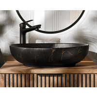 Aufsatz-Waschbecken 61cm marmoriert | Keramik Schale | schwa