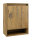 Badezimmer Set 4-teilig FELTON 75cm | inkl. Aufsatz-Waschbecken black | Zink-Eiche