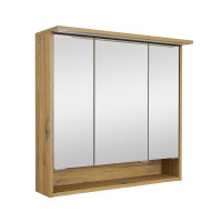 Badezimmer Set 3-teilig FELTON 75cm | mit Midischrank | Zink